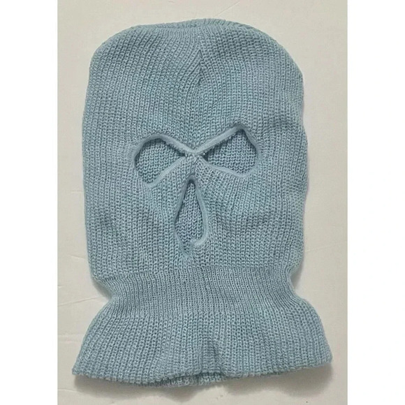Full Face Ski Mask Winter Skullcap Balaclava Beanie Warm Hood Hat Blue 3 Hole‎ - Picture 1 of 2